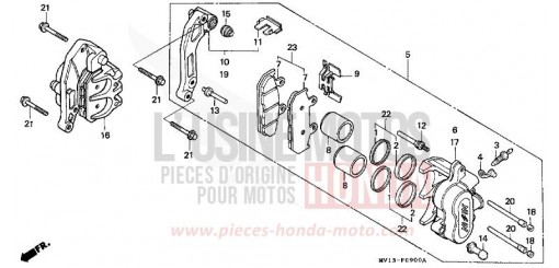 ETRIER DE FREIN AVANT XRV750L de 1990